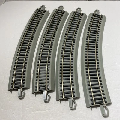 Bachman E-Z Track 44501 HO Gauge Scale 18R 30° Curved Gray Lot of 4 Tracks - Image 1 of 2