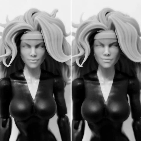 ROGUE [2 pc] 1/12 Custom Head sculpt Marvel Legends Black Widow Dazzler Phoenix Cover