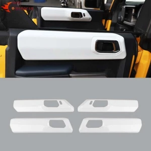 Cubiertas decorativas blancas interiores para manija de puerta 4 piezas para Ford Bronco 2021-25 4 puertas  - Imagen 1 de 10