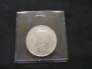 ALFONSO XIII, 1895, 5 Pesetas = 1 $ Peso, Puerto Rico, Silber, Spanische Kolonialzeit - Bild 1 von 4