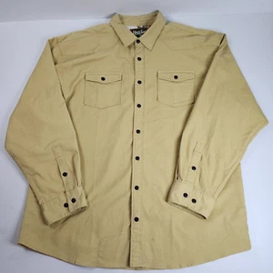 Howler Bros Men's Corduroy Button Work Shirt Yellow XXL - Picture 1 of 9