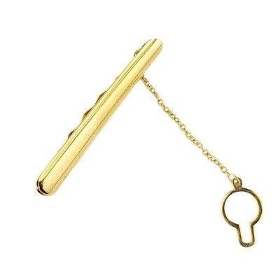 18K Yellow Gold Brushed Design Tie Bar - Image 1 of 4