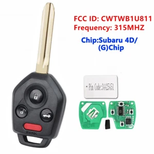 Llavero de cabezal remoto de 4 botones de repuesto con chip G 80 bits para Subaru CWTWB1U811 - Imagen 1 de 6