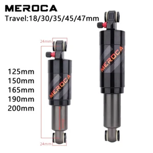 MEROCA MTB Bike Air Shock Suspension Mountain Bicycle Rear Shock 165/190/200mm - Picture 1 of 11