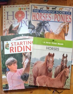 Lot of 4 Kids DK Usborne Horse and Ponies Books  Funpax Star Riding PB - Picture 1 of 10