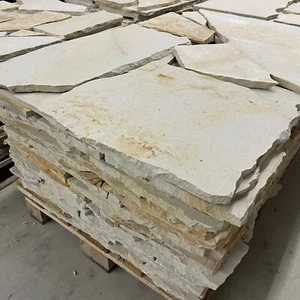 1m2 Naturstein Sandstein Creme Beige Polygonalplatten Mosaik Steinplatten 20mm - Bild 1 von 11