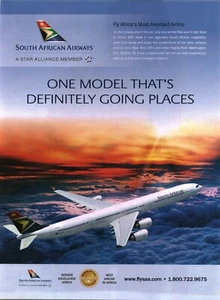 2013 PRINT AD - SOUTH AFRICAN AIRWAYS AD ...ONE MODEL THAT'S GOING PLACES - Bild 1 von 1