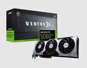 MSI nVidia GeForce RTX™ 5060 Ti 8G VENTUS 3X OC, PCI Express® Gen 5 x 16, Boost: - Picture 1 of 1