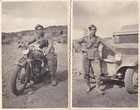 PALERMO: 2 fotocart. di soldato in moto e  a camion militare (foto Lo Verso)