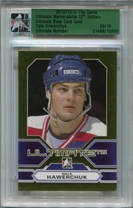 2012-13 ITG Ultimate Memorabilia Gold 30 Dale Hawerchuk 8/10