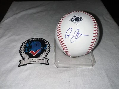 Bruce Bochy Firmado Oficial Serie Mundial 2023 Béisbol Texas Rangers Beckett #2 Foto 1 de 2