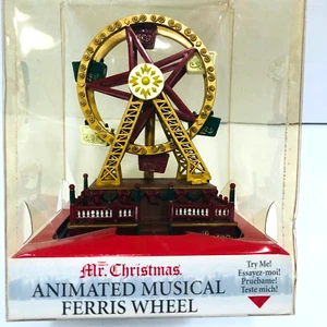 Mr Christmas Animated Musical Ferris Wheel 2013 Orig Box We Wish You Merry 4x5.5 - Picture 1 of 7