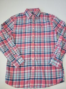 Boys Vineyard Vines Flannel Button Down Shirt size Large (16) pink plaid - Picture 1 of 3
