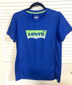 Levi's Shirt Blue active wear M/L Boys see pictures for measurements no tag - Picture 1 of 9