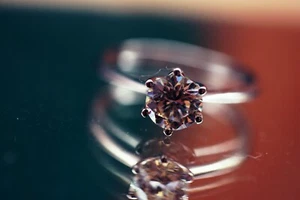 Sterling Silver 925 Ring Crystal Rhinestone Glass Crystal 2.53g Size U - Picture 1 of 8
