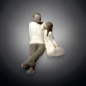 Vater und Tochter Figur Willow Tree groß Vatertag Eltern signiert - Bild 1 von 8