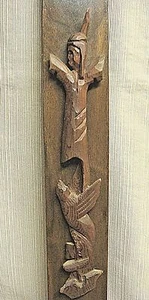 Rare RIVIERE-du-LOUP Hand Carved Wooden Plaque w/Legend - Signed S. IAGACE - Picture 1 of 12