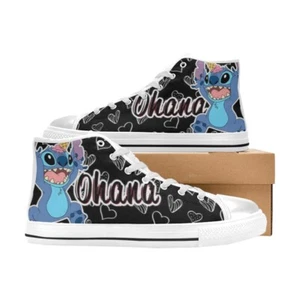 Lilo & Stitch Custom High Top Canvas Sneaker Shoes For Women - Picture 1 of 13
