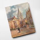 A3 PRINT - Vintage Oxfordshire - Oxford. St. Mary's Spire from Oriel Street