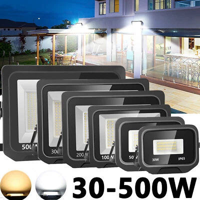 LED spotlight 10W-500W floodlight outdoor with/without motion detector spotlight IP65 - Image 1 of 4