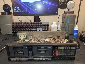Sharp RT-W800(BK) Stereo Cassette Deck - Picture 1 of 6