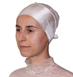 Gorra turca islámica para mujer musulmana Firdevs hiyab capó pañuelo blanco - Imagen 1 de 3