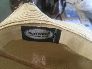 SURFWARE HAWAIIAN CLASSICS Womens BOHO Sun Floppy Straw Hat Sz 7-1/4 - Picture 1 of 6