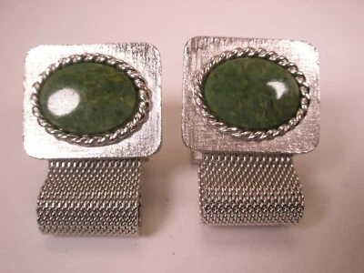 Correa de reloj de malla envolvente de jade verde genuino DANTE vintage gemelos Foto 1 de 4