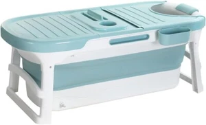 Foldable Bathtub Portable Folding Water Spa with Cover Plate 136x62cm - Picture 1 of 8