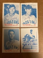 1946 Boston Red Sox Don Gutteridge  Signed TCMA  Reprint Cards(1975) w/COA