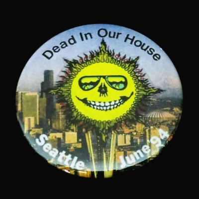 Grateful Dead Pin Seattle Washington Space Needle 6/13/94 6/14/94 1994 Pinback - Image 1 of 4