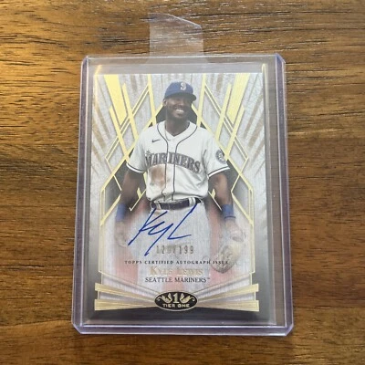 2022 Topps Tier One Break Out Auto 120/199 Kyle Lewis #BOA-KL Auto - Image 1 of 3