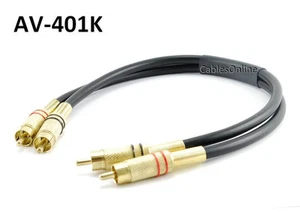 CablesOnline Premium 2-RCA Male to Male Gold-Plated Audio Cable - Picture 1 of 10