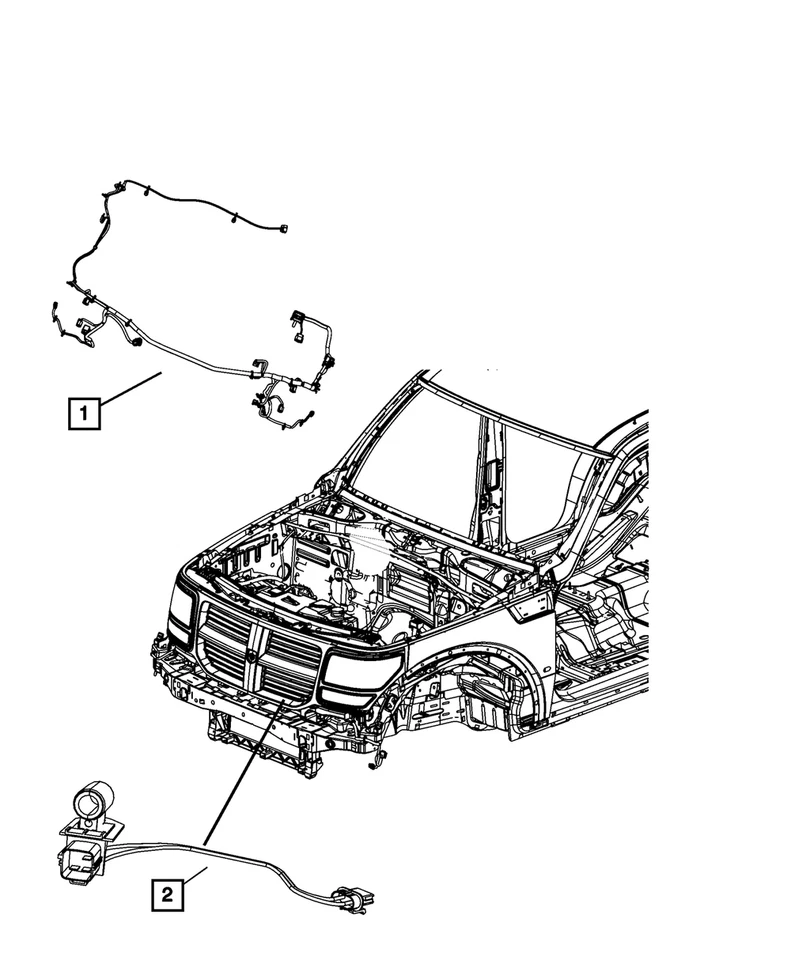 Genuine Mopar Front End Module Wiring 68061410AD - Image 1 of 1