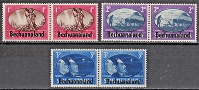 BECHUANALAND:1945 SC#137-39 pairs MHOG World War II victory of the Allies AP3157 - Image 1 of 2