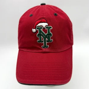 Gemelos Enterprise New York Mets Día de Navidad OSFA Rojo Correa Sombrero Papá Noel - Imagen 1 de 10