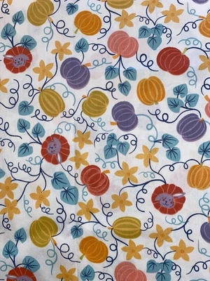 FQ Fat Quarter NEW 100% Cotton Fabric 18"X22" PUMPKIN PATCH 11.5 - Image 1 of 2