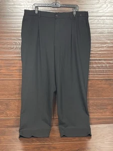 Uniqlo Black Pants Slacks Men’s 3XL Waist 42”-45” Elastic Comfort Work Casual - Picture 1 of 9
