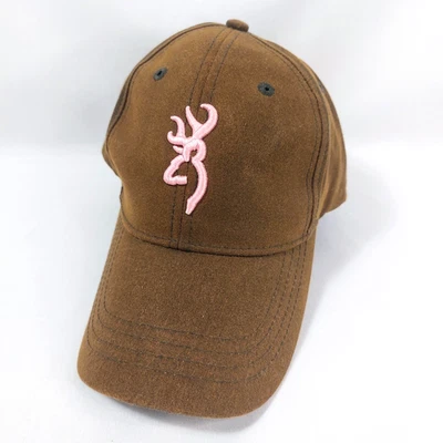 Browning For Her Women's Girls Baseball Hat Cap Brown Pink Buck Deer Adjustable - Image 1 of 4