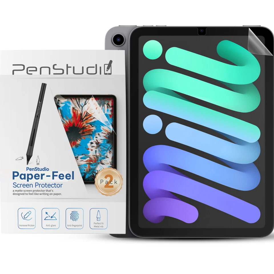 Protector de pantalla Penstudio Paper-Feel para iPad mini 6 / A17 Pro | Antirreflejo Foto 1 de 4