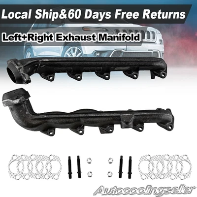 Colector de escape L + R para Ford F250 F350 E350 E450 Super Duty V10 2000-13 6,8 L Foto 1 de 4