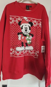 Neu mit Etikett Mickey Mouse Disney leuchtender Weihnachtspullover Langarm Unisex 2XL - Bild 1 von 7