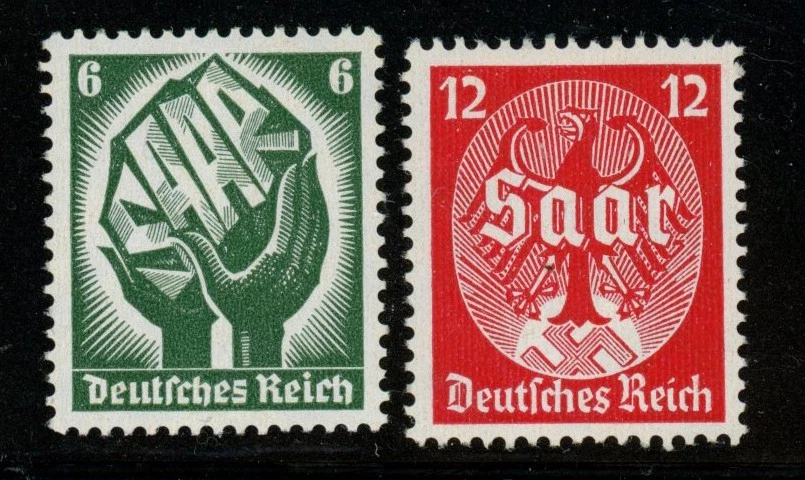 Germany - MLH Stamps 444-45 Set - Saar (1934) - Image 1 of 1