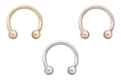 PIERCINGLINE  Piercing 14K Hufeisenringe  Piercing Hufeisenring 14/18 Karat Gold - Bild 1 von 4