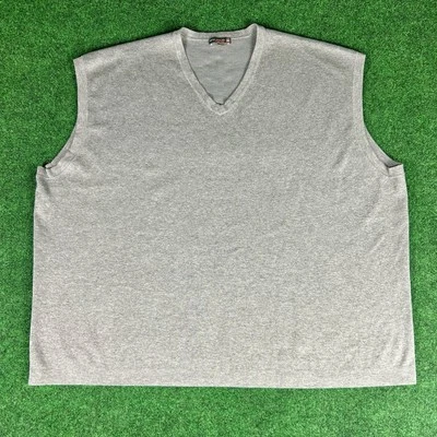 Peter Millar Crown Sport V-Neck Sweater Vest Pullover Mens 3X Big & Tall Grey - Image 1 of 4