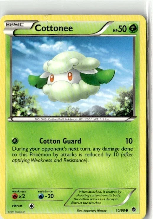 2011 Pokémon Black & White Emerging Powers Cottonee 10/98 - Image 1 of 1