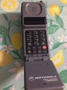 1990's Motorola Cellular One Antique Cell Phone Digital Personal Communicator - Picture 1 of 14