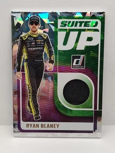 2025 Panini Donruss NASCAR Ryan Blaney Swatch adatto raro ghiaccio rotto corse - Foto 1 di 3