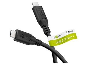 GOOBAY USB-C Kabel 66509 USB3.2 60W 3m schwarz 5 Gbit/s - Bild 1 von 2