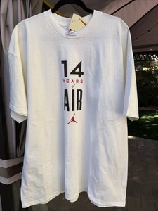 Vintage 90's Nike Air Jordan XIV Shoes T-shirt Rare NWT 2XL Men's OG 14 - Picture 1 of 11
